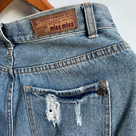 Miss Miss  by Valentina Distressed Jeans Made In Italy - Picture 5 of 7